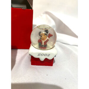 Mickey Mouse Mini Snow Globe 2002 JC Penney Exclusive with box Christmas collect